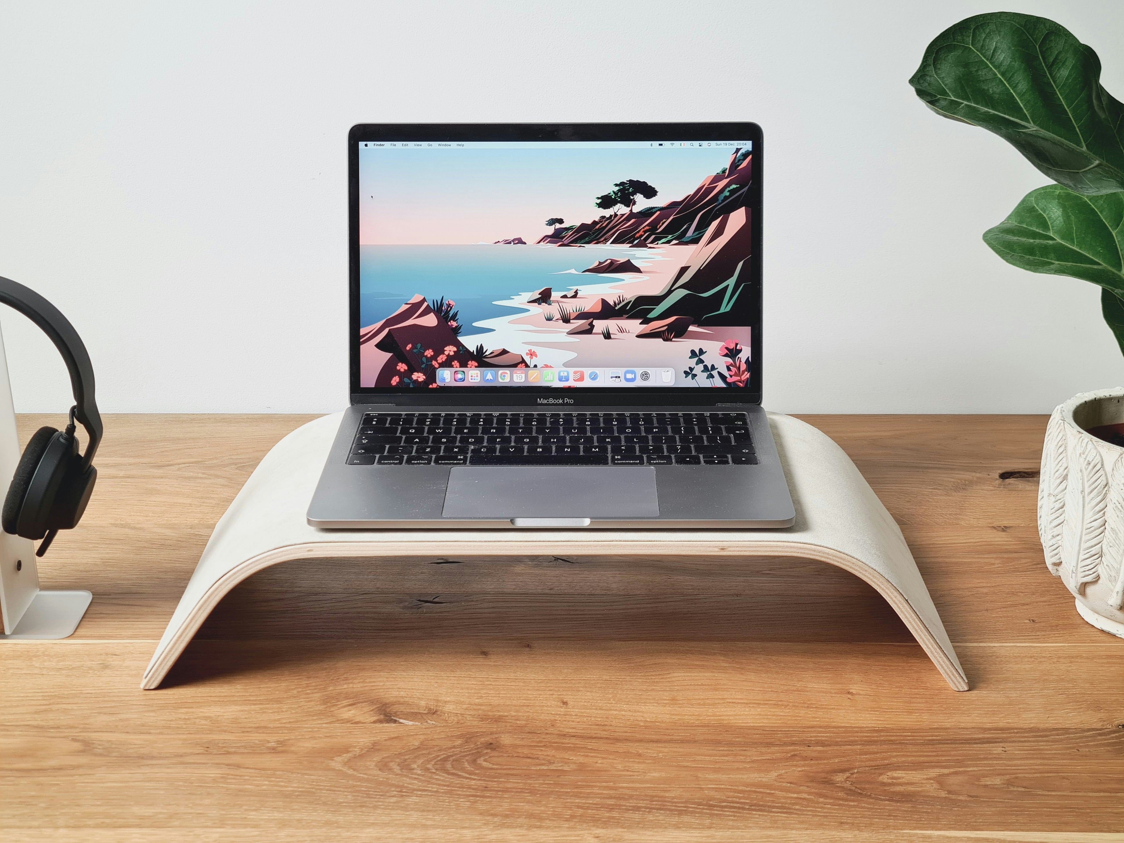 Premium Wooden Laptop Stand & Monitor Riser